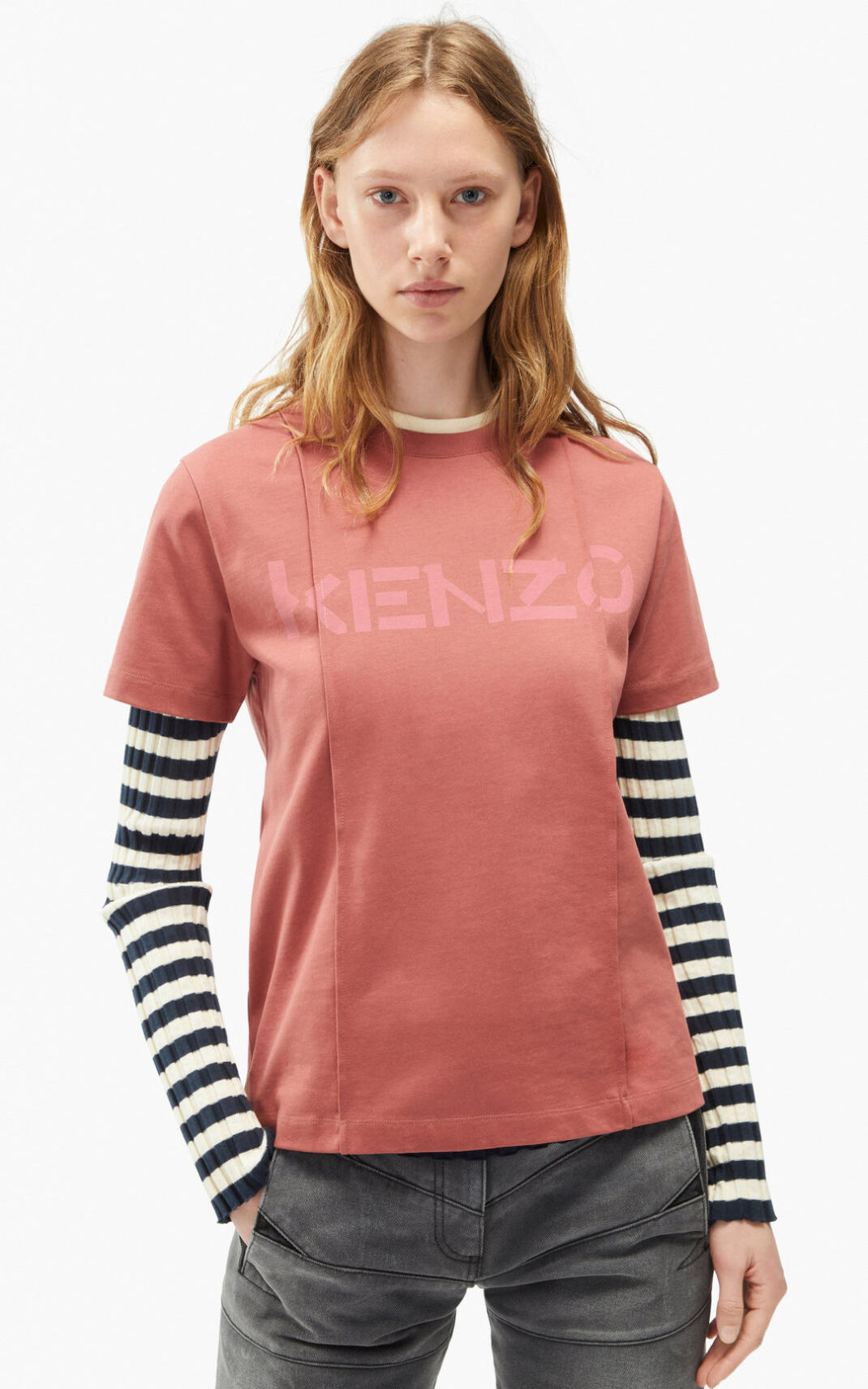 Kenzo Logo loose fitting Póló Női Sötét Rózsaszín | ID.591869